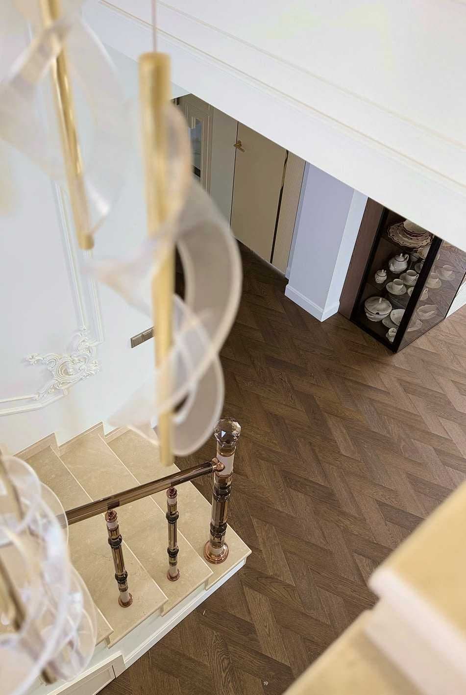 Chevron 51° — Engineered parquet oak/walnut/ash